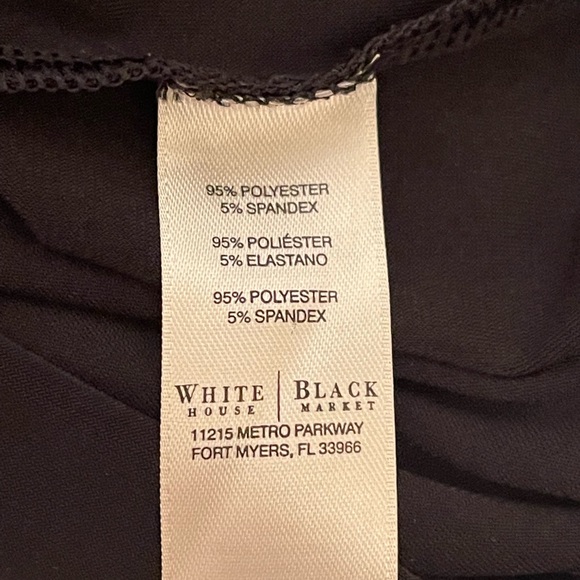 White House Black Market Top, Cap sleeves, wrap front design, Size S, Black - Picture 6 of 9